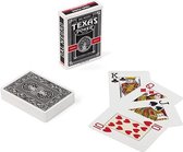 speelkaarten Texas 8,9 cm PVC zwart 55-delig