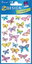 stickers Vlinders junior 7,6 x 12 cm papier 69 stuks