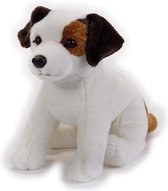 knuffelhond junior 33 x 26 cm pluche wit