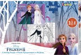 kleurplaat en puzzel Frozen II 49 cm karton 100 stuks