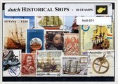 Dutch historical ships - Typisch Nederlands postzegel pakket & souvenir. Collectie van 30 verschillende postzegels van Nederlandse historische schepen – kan als ansichtkaart in een