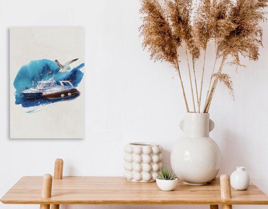 Peintures Toile Bateau - Vogel - Water - 20x30 cm - Décoration murale