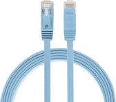 By Qubix internetkabel - 1 meter - CAT6 - Ultra dunne Flat Ethernet kabel - Netwerkkabel (1000Mbps) - Blauw - RJ45 - UTP kabel