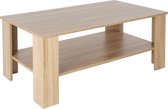 Ml-Design salontafel Sonoma eik, 100x43x57 cm, gemaakt van spaanplaat en hout optiek met melamine coating