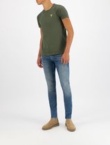 Purewhite -  Heren Slim Fit    T-shirt  - Groen - Maat XL