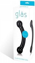 Dubbele Stier Zwart Glazen Dildo Glas E25400