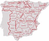 Sjablonen Kaarten Spanje (15 x 12 cm) (Gerececonditioneerd B)