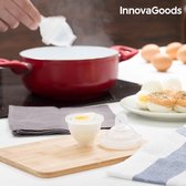 InnovaGoods Set van 6 Eierkokers - Keuken accessoires - Dooierscheider - Pakket van 7 - Siliconen en PP