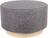 THE HOME DECO FACTORY Scandinavische poef antraciet - 60 cm M1