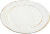 Platt tallrik DKD Home Decor Verouderde afwerking Wit Polypropyleen (13 x 13 x 13 cm)