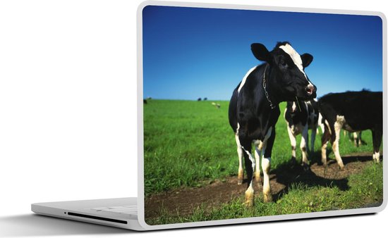 Autocollant pour ordinateur portable - 12,3 pouces - Vache - Herbe - Animaux - 30x22cm - Autocollants pour ordinateur portable - Peau pour ordinateur portable - Couverture
