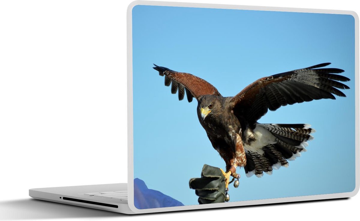 Afbeelding van product SleevesAndCases  Laptop sticker - 10.1 inch - Steenarend onder een helderblauwe hemel