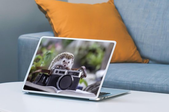 Sticker ordinateur portable - 13,3 pouces - Hérisson sur caméra