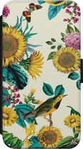 iPhone X/XS bookcase leer hoesje - Zonnebloemen / Bloemen