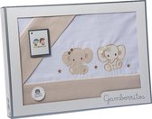 Gamberritos Beddenset Olifant 76 X 110 Cm Katoen Beige 3-delig