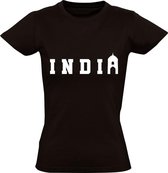 India Dames t-shirt | Zwart