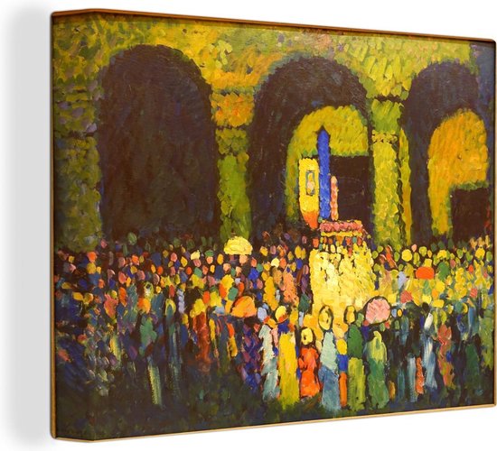 Canvas Schilderij Ludwigskirche in Munich - Kandinsky - Wanddecoratie