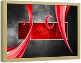 Foto in frame Kader in rood, abstract, 120x80, Premium print