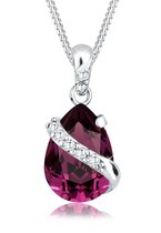 Elli Dames Halsketting Dames Drop Pendant Elegant met Kristallen in 925 Sterling Zilver