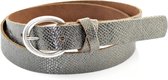 Kidzzbelts Meisjesriem 2075 - Metalic Grijs - 75 cm