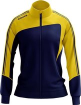 Masita | Trainingsjack Dames - Forza Sportvest - Warm bij Koud weer - Steekzakken - NAVY/YELLOW - 34