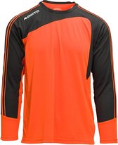 Masita | Keepersshirt Forza - Heren - Dames - Kind - Ademend Vochtregulerend Quick-Dry Technologie - NEON ORANGE/BLA - 128