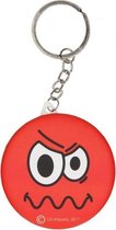 sleutelhanger emoji met spiegel rood 6 cm