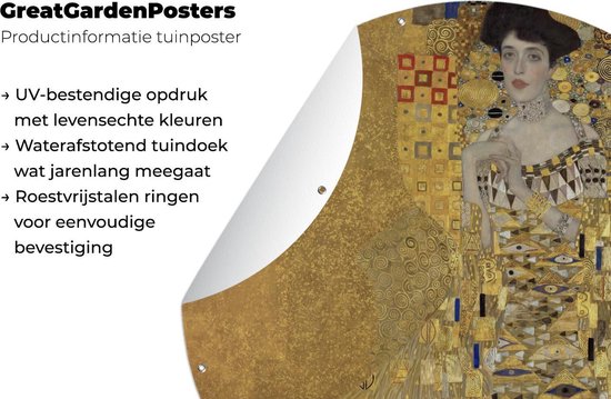 Tuincirkel Portret van Adèle Bloch-Bauer I - Gustav Klimt - 90x90 cm