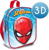 schooltas Spiderman 3D 30 cm polyester/EVA blauw/rood