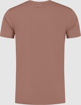 Purewhite -  Heren Regular Fit    T-shirt  - Bruin - Maat S
