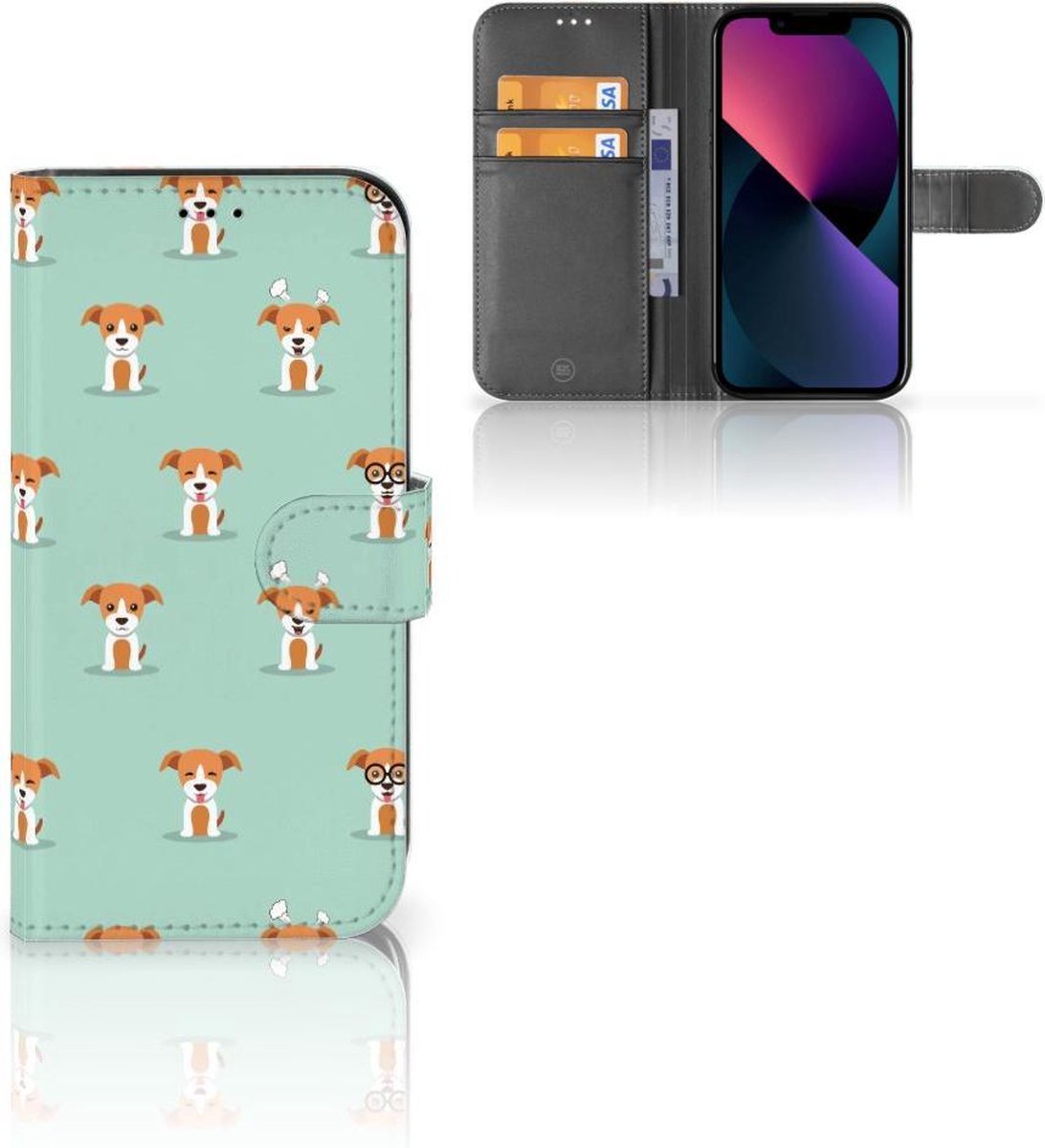 Apple iPhone 13 Telefoonhoesje met Pasjes Pups