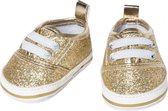 poppenschoenen junior 38-45 cm goud/wit