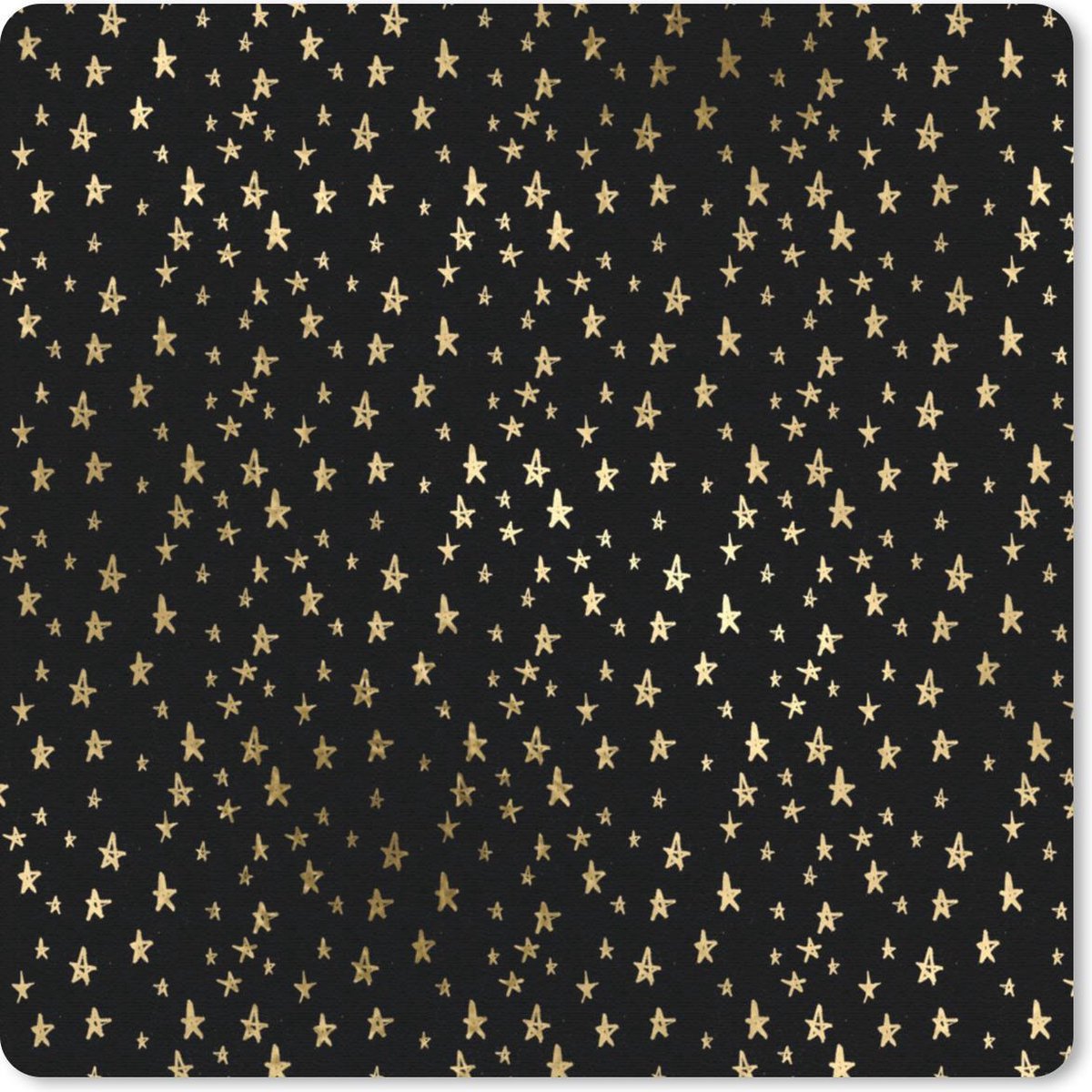 Muismat 20x20 cm - Mousepad Patronen - Sterren - Goud - Muismatten