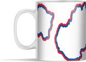 Mok - Illustratie van Slowakije in de kleuren van de vlag - 350 ml - Beker