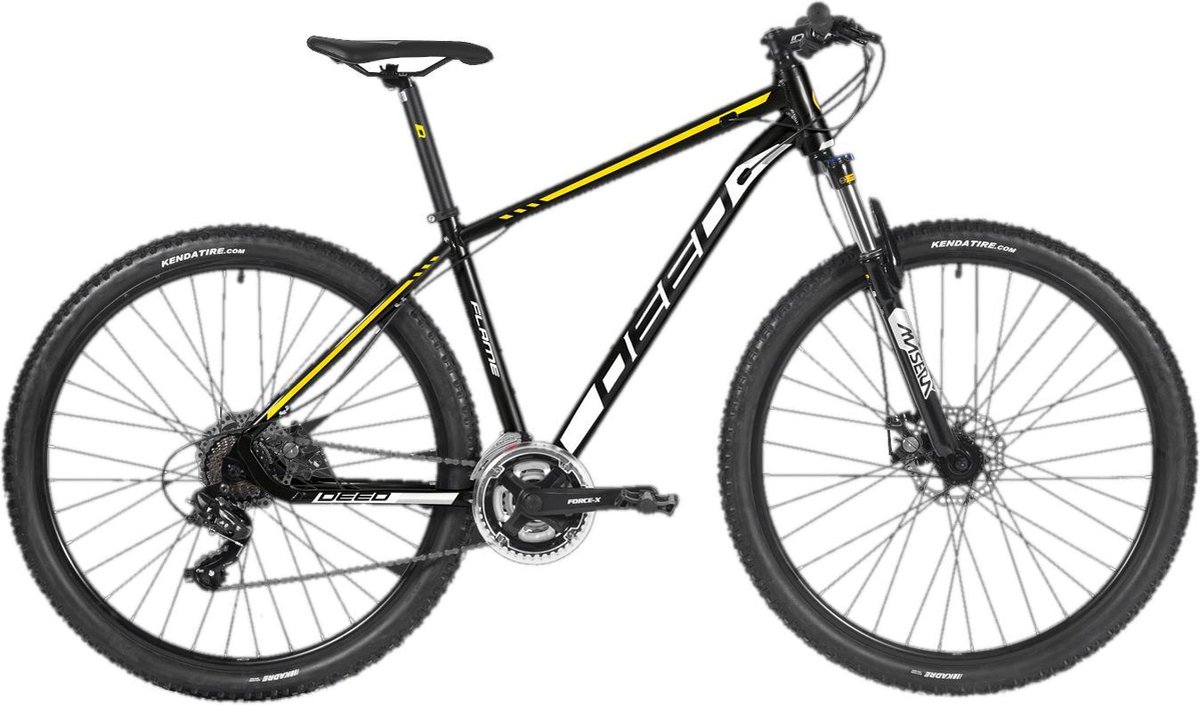 Deed FLAME 295 MTB 29 INCH H 40 24 SPEED BLACK YELLOW
