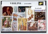Violen – Luxe postzegel pakket (A6 formaat) : collectie van 25 verschillende postzegels van violen – kan als ansichtkaart in een A6 envelop - authentiek cadeau - kado - geschenk -