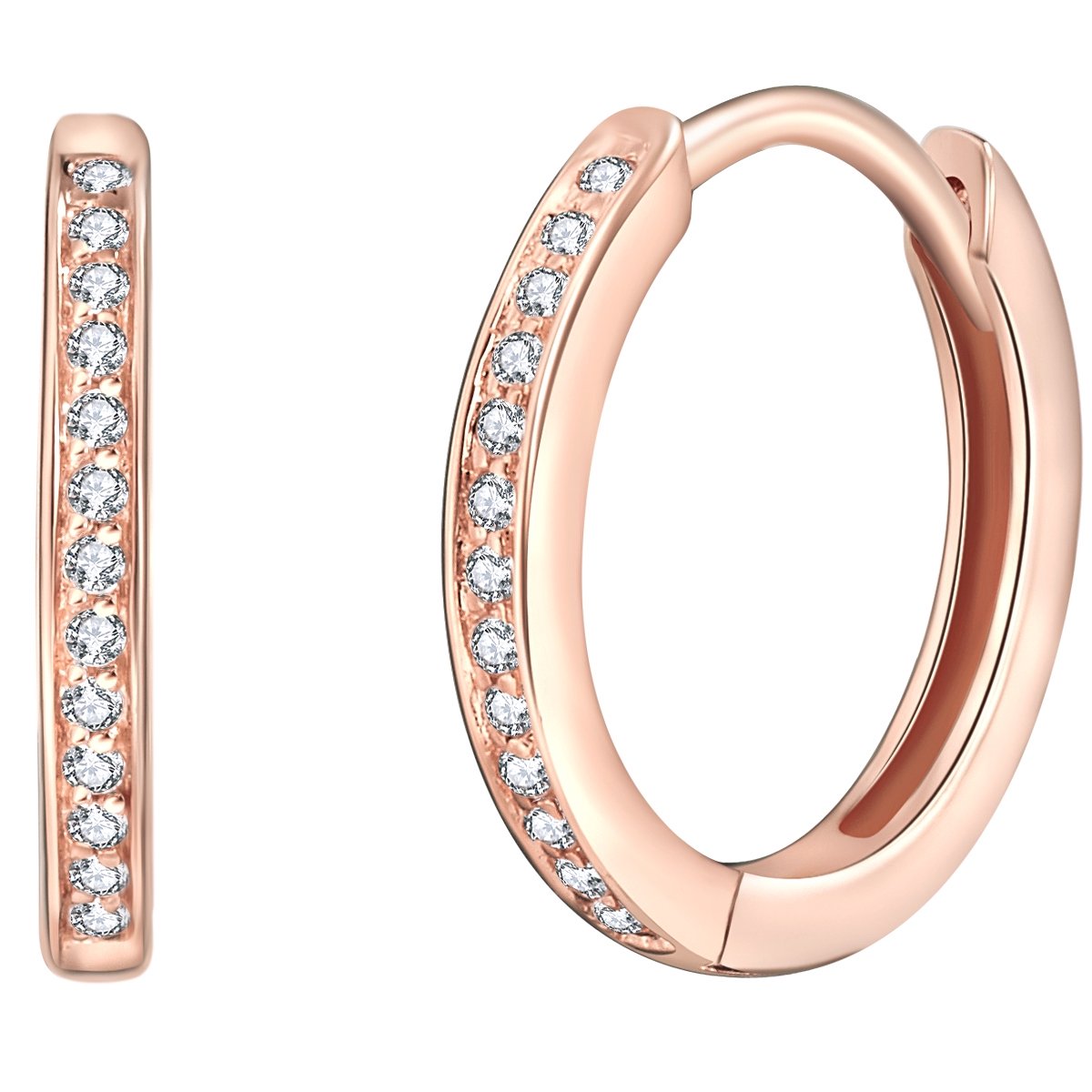 Rafaela Donata klapoorring - Sterling zilver - Ros�goud