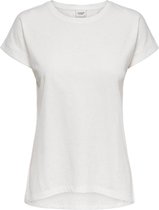 Jacqueline de Yong T-shirt Jdylouisa New Life S/s Top Jrs Noos 15208423 Cloud Dancer Dames Maat - XXS