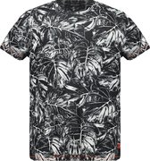 DEELUXE T-shirt met ronde hals en bloemenprint MONSTERA Black