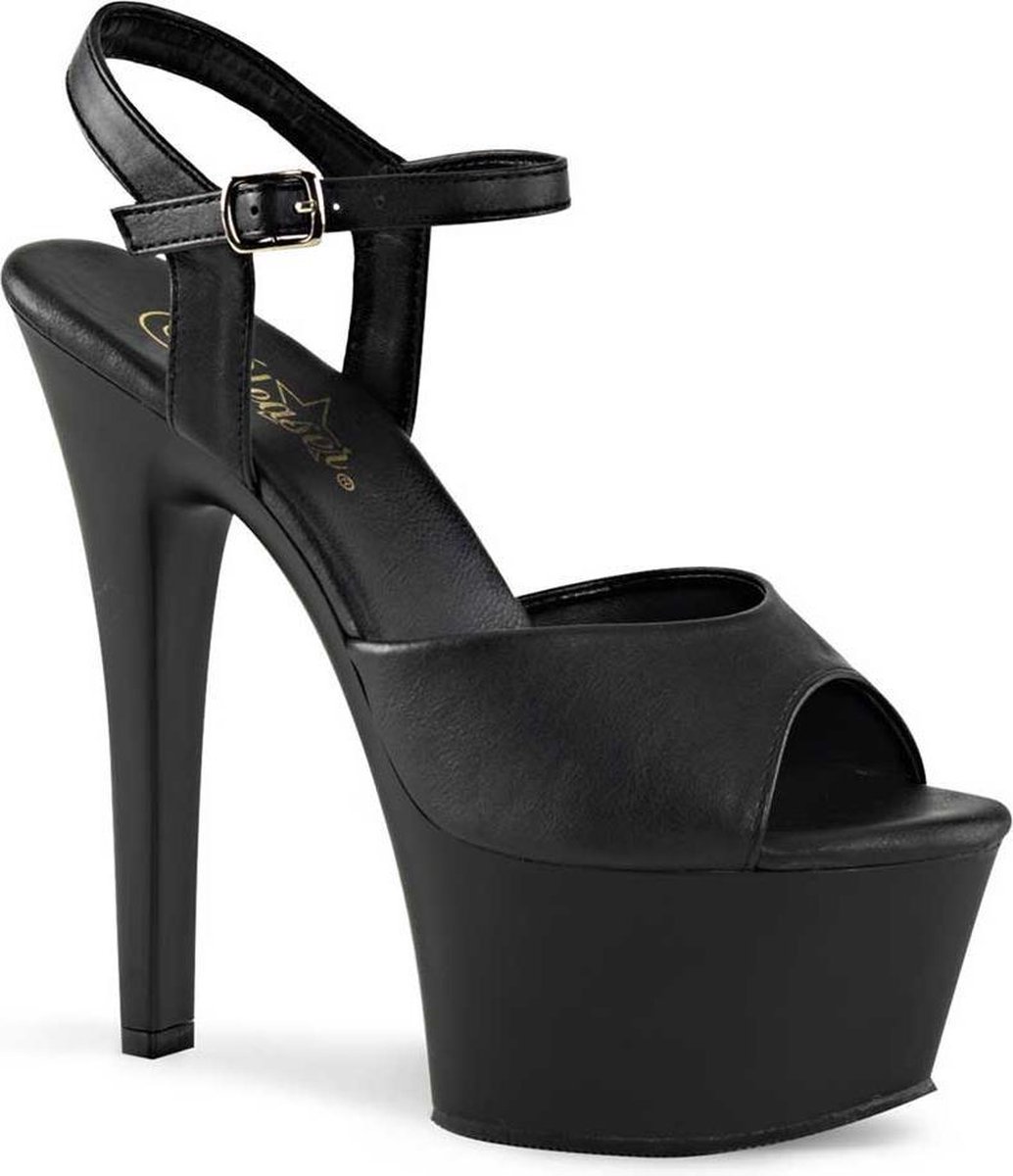 Pleaser - ASPIRE-609 Sandaal met enkelband, Paaldans schoenen - Paaldans schoenen - 39 Shoes - Zwart