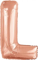 folieballon letter L 108 x 67 cm ros√©goud