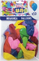 ballonnen 24 cm latex multicolor 50 stuks