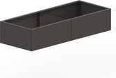MySteel Gepoedercoat staal plantenbak Texas xxl 2000x800  - Kleur: RAL9010 (wit) - Hoogte: 600mm