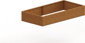 MySteel Cortenstaal plantenbak Texas xxl 2400x1200 Inclusief Bodemplaat  - Hoogte: 800mm