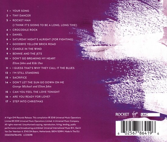 Elton John - Diamonds (CD), Elton John, CD (album), Muziek