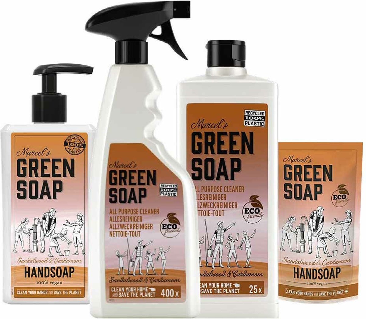 Marcel's Green Soap Sandelhout & Kardemom Schoonmaak Pakket