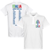 Italië Champions Of Europe 2021 Selectie Polo Shirt - Wit - S