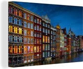 Peinture sur toile Amsterdam - Water - Coloré - 140x90 cm - Décoration murale