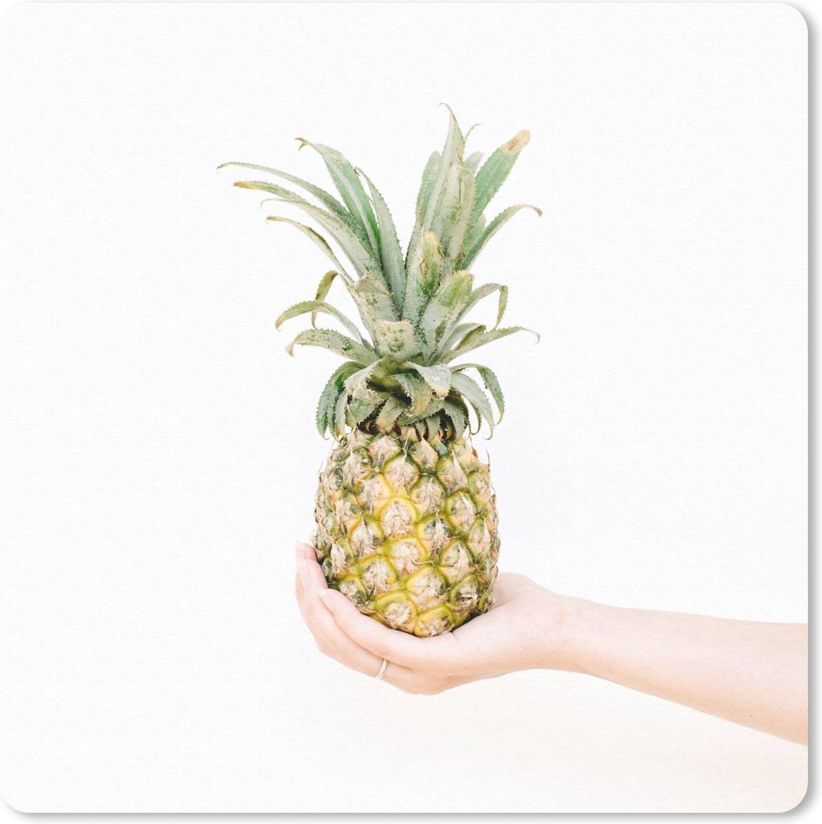 Muismat 30x30 cm - Mousepad Tropisch - Ananas - Geel - Muismatten