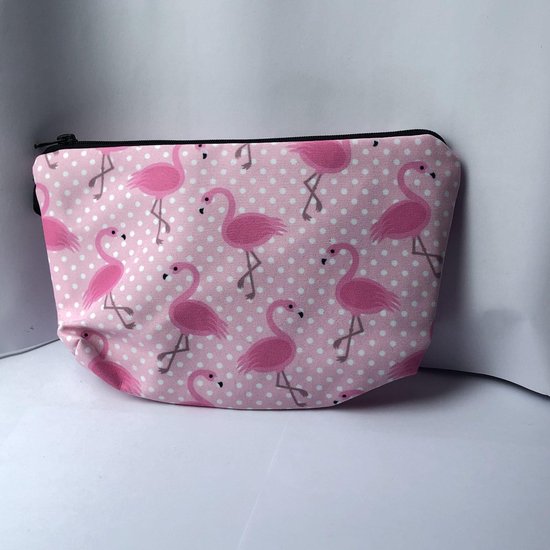 GoedeDoelen.Shop | Flamingo Etui Make-Up Tasje | Etui | Make-Up Tasje | Toilettas | Flamingo | Roze